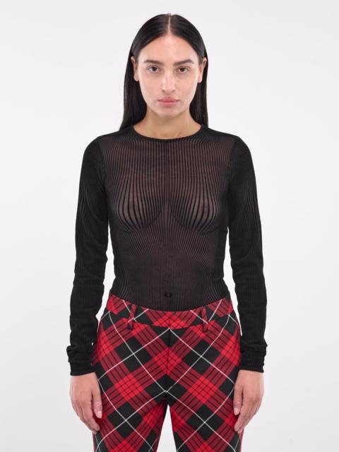 Jean Paul Gaultier The Morphing Pinstripes Top