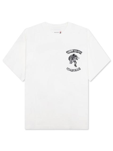 HONOR THE GIFT BAD TO THE BONE TEE - WHITE