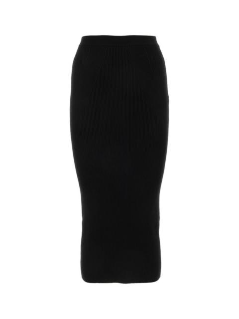 Alexander Mcqueen Woman Black Wool Blend Skirt