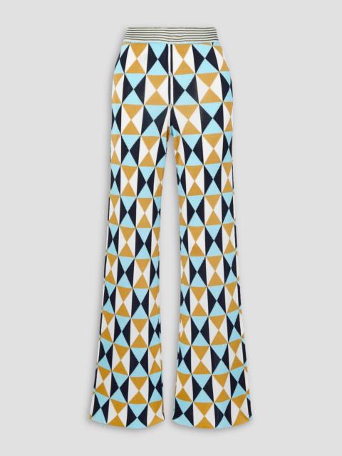 Etro Jacquard-knit straight-leg pants
