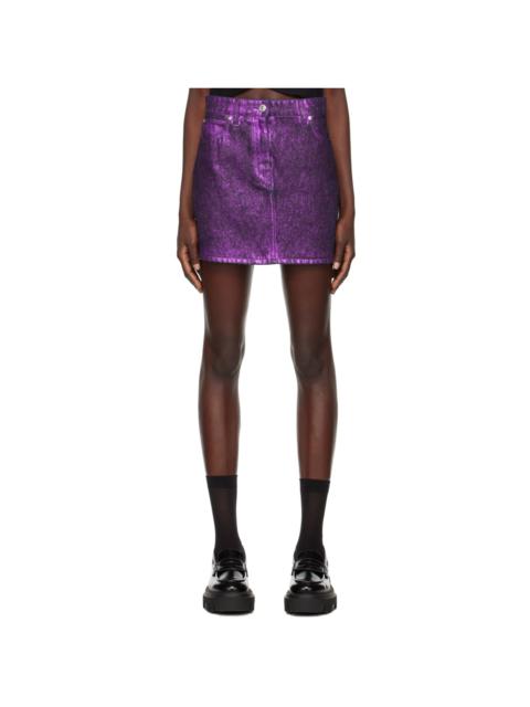 MSGM Purple & Black Miniskirt