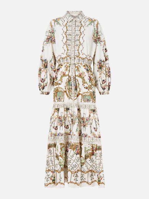 CAMILLA TIERED LONG SHIRT DRESS