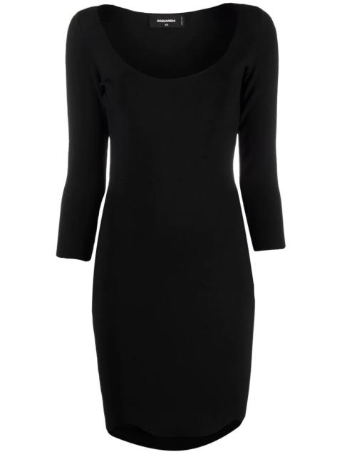 DSQUARED2 three quarter-sleeved fitted dress