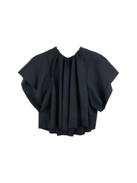 pleated cotton blouse