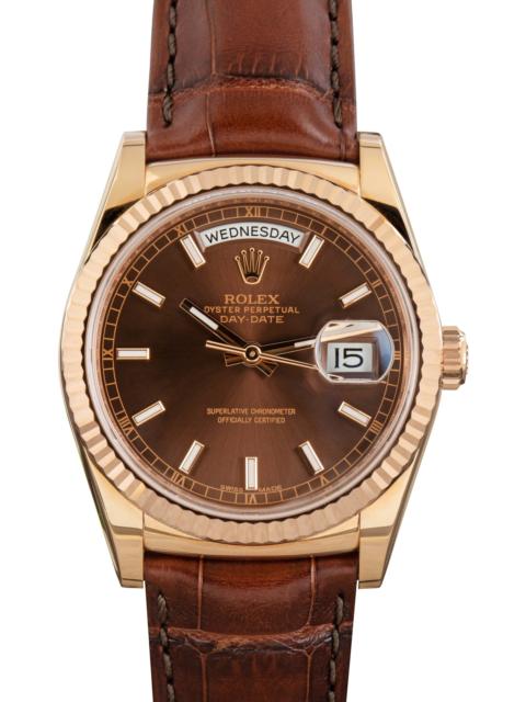 ROLEX Rolex Day-Date 36 Ref 118135 Chocolate Dial