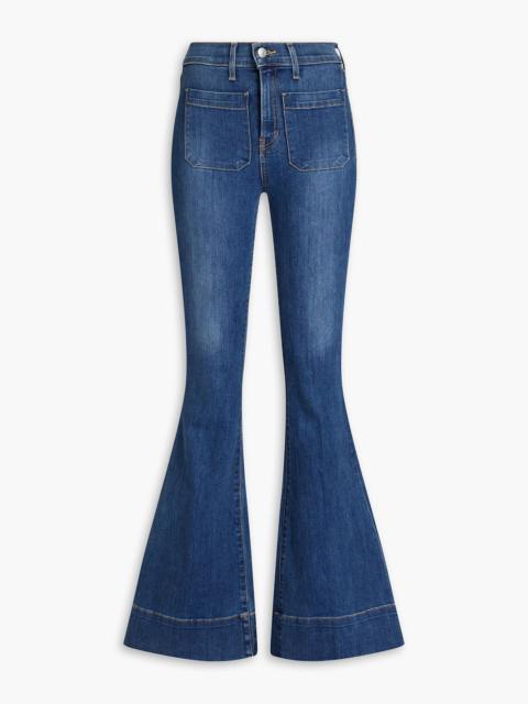 VERONICA BEARD Sheridan faded high-rise flared jeans