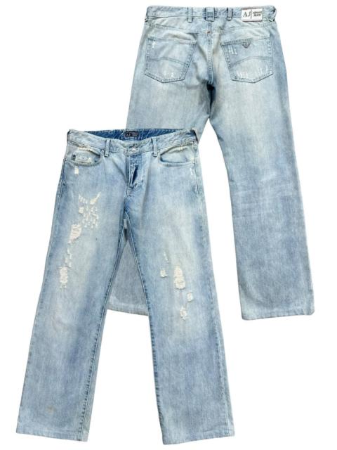 Other Designers Armani Jeans Faded Distressed Loose Fit Denim Jeans 35x31