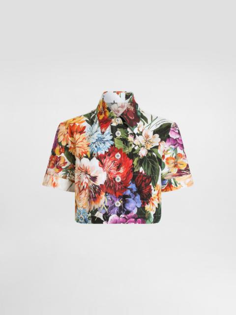 Dolce & Gabbana Flower bouquet-print poplin shirt