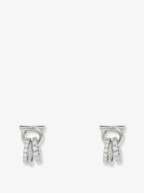 FERRAGAMO Ferragamo Crystal Earrings Silver Women