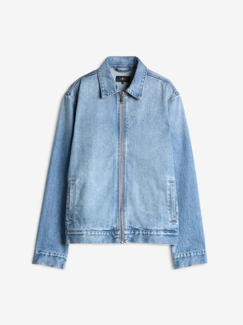 7 For All Mankind Denim Harrington Jacket in Mason