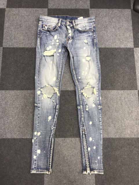 Other Designers Distressed Denim - mnml Heavy Distressed Skinny Stretchable Jeans