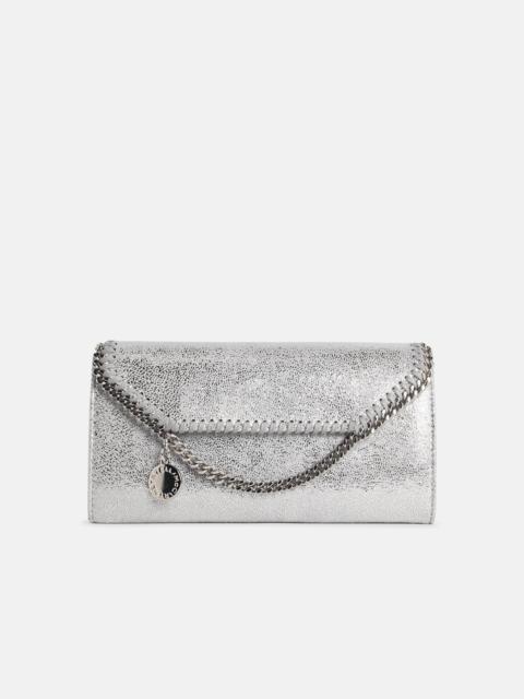 Stella McCartney 'FALABELLA' SILVER 'SHAGGY DEER' CROSSBODY CHAIN WALLET