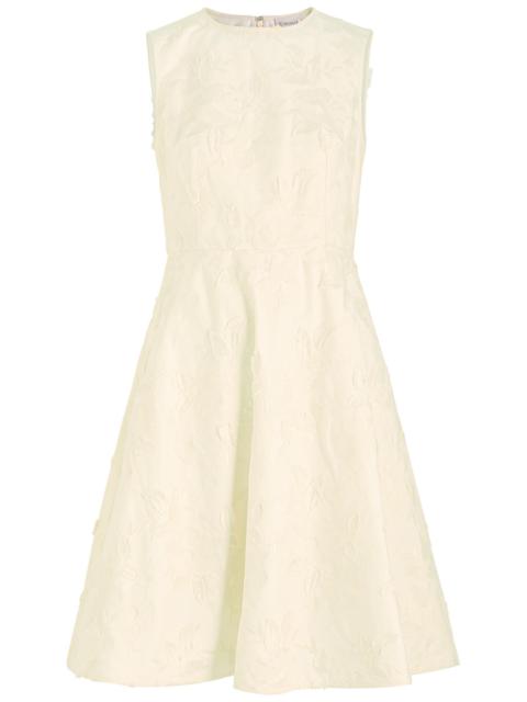 Moncler Moncler Floral-jacquard Cotton-twill Mini Dress