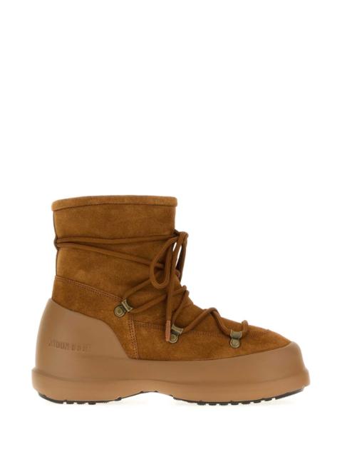 MOON BOOT Moon Boot Women Caramel Suede Luna Ankle Boots