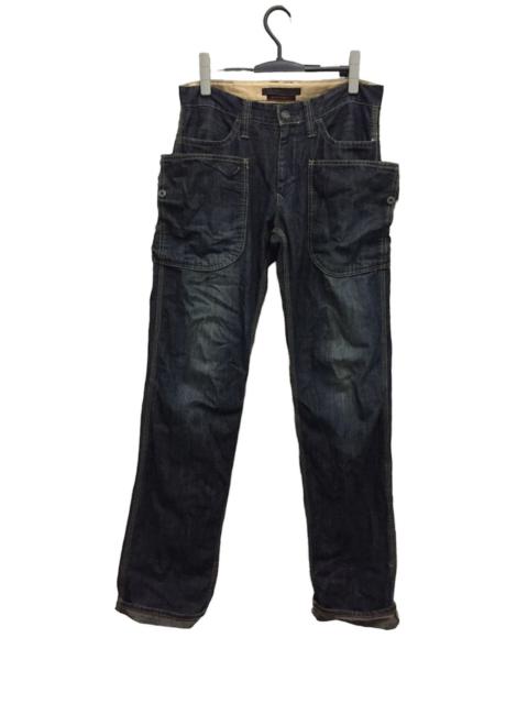 Japanese Brand - Vintage Blue Way USN Pants Denim Made In Japan