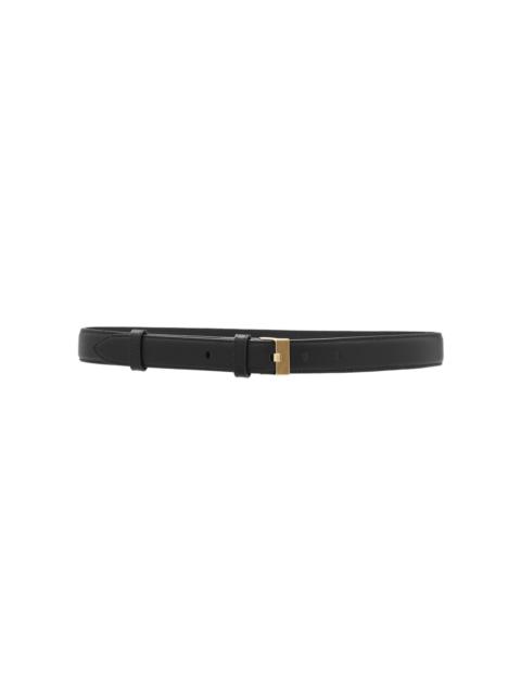Bottega Veneta Simple Leather Belt black