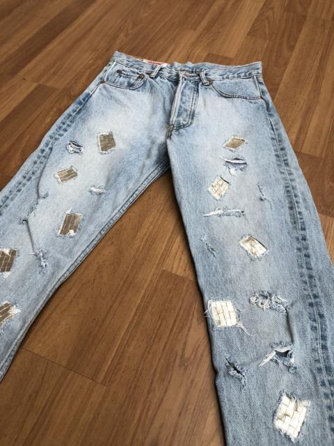 Other Designers If Six Was Nine - Vintage defray patchwork boro spiral cut denim jeans
