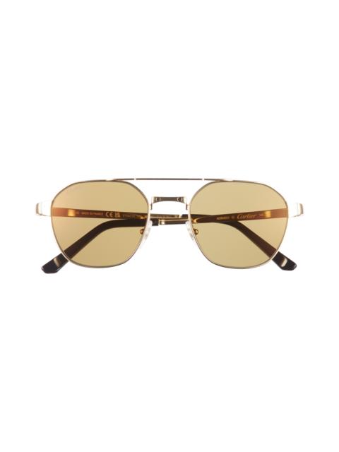 Cartier Cartier 52mm Polarized Pilot Sunglasses in Gold at Nordstrom