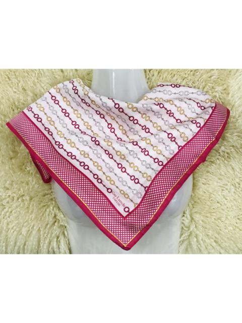 Other Designers Guy Laroche - GUY LAROCHE PINK CHAIN THEME HANDKERCHIEF SCARF BANDANA