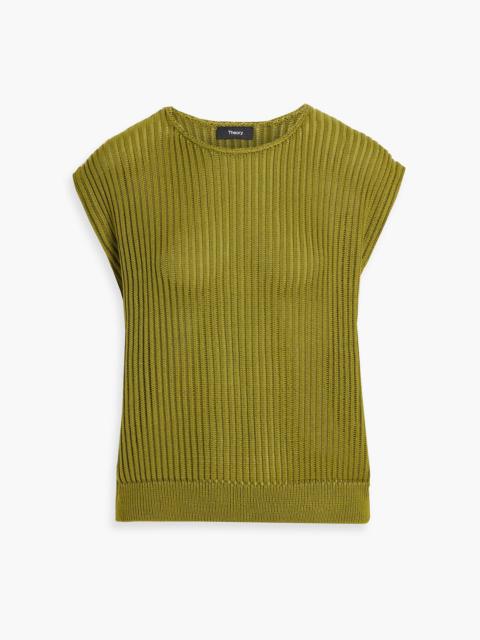 Theory Ribbed Pima cotton vest