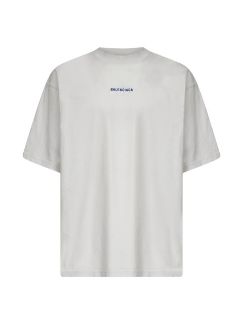 BALENCIAGA Ivory Balenciaga Back Medium Fit T-Shirt
