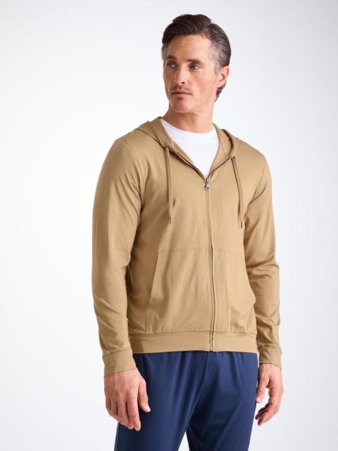 Derek Rose Men's Hoodie Basel Micro Modal Stretch Camel
