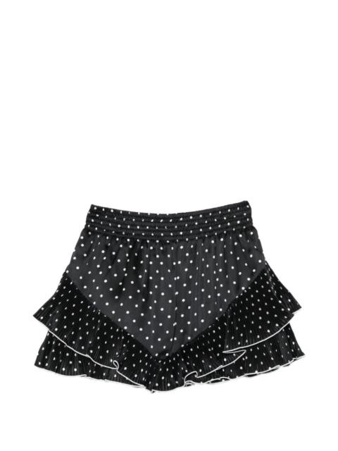 self-portrait Polka Dot Frill Mini Skirt