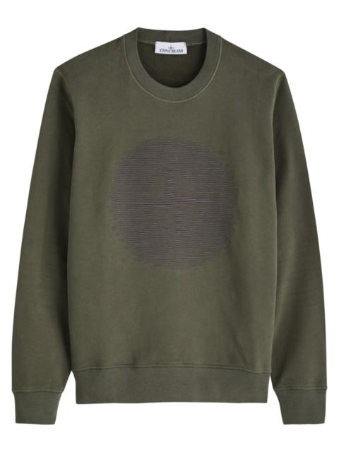 Stone Island Logo-embroidered Cotton Sweatshirt