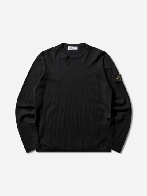 Stone Island Men's Organic Cotton With Nylon Crewneck Sweater Black