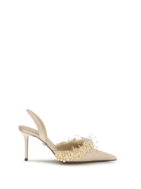 MACH & MACH Mach & Mach Slingback Pumps With Pearls