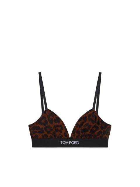 TOM FORD REFLECTED LEOPARD PRINTED MODAL SIGNATURE BRA