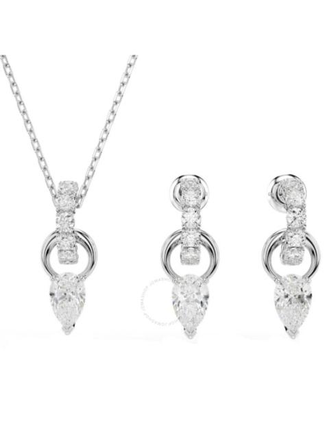 Other Designers Swarovski Mesmera Pear Cut Earring And Necklace Set
