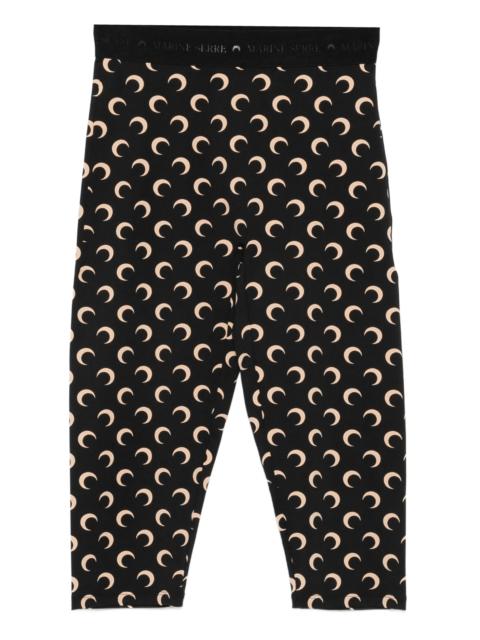 Marine Serre crescent moon-print trousers