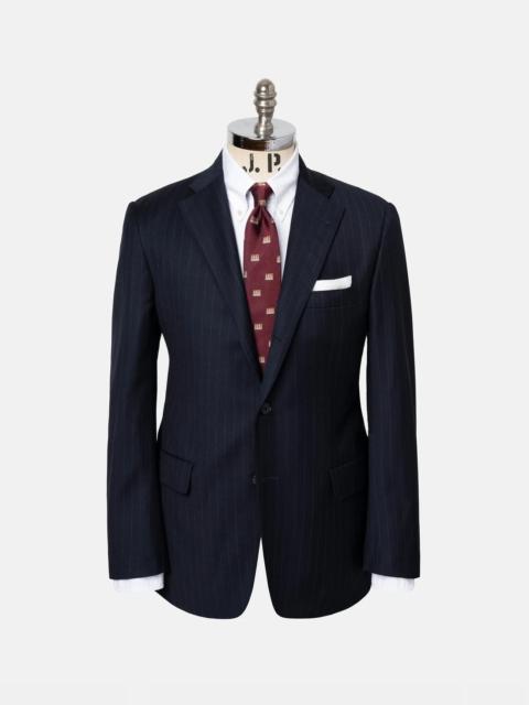J. PRESS MADE-IN-USA NAVY CHALKSTRIPE SUPER 120S WOOL SUIT