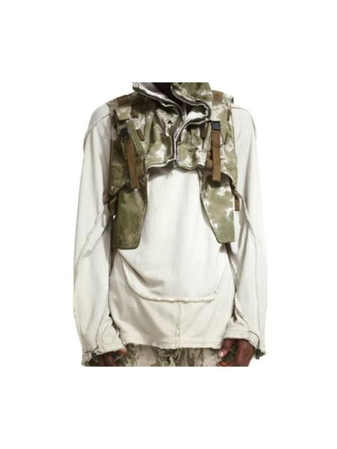 HAMCUS hooded camo chest vest with ribbed cape/TS