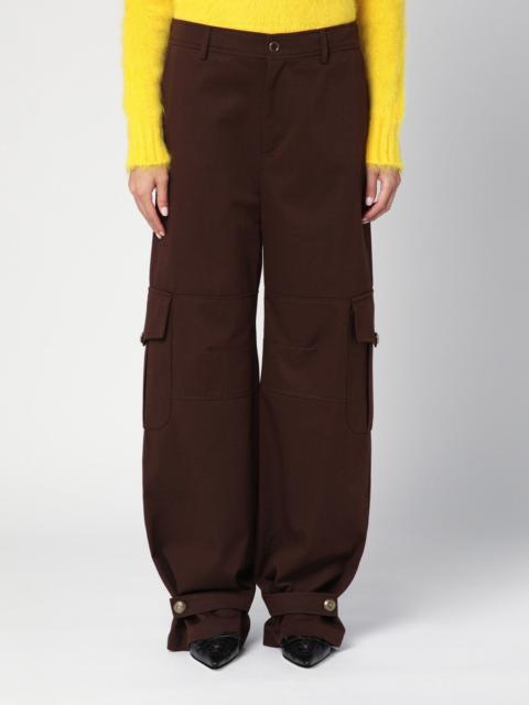 Moschino Brown wide cargo trousers