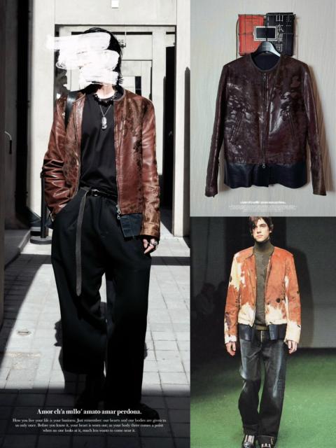 Yohji Yamamoto Yohji Yamamoto 02aw Wings Season Dalmatian Pattern Cow Wool Leather Jacket