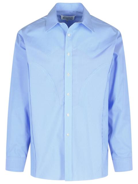 Maison Margiela Maison Margiela Light Blue Cotton Shirt Men