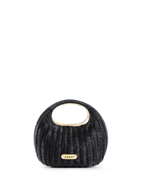 sacai Rattan-Round-Bag
