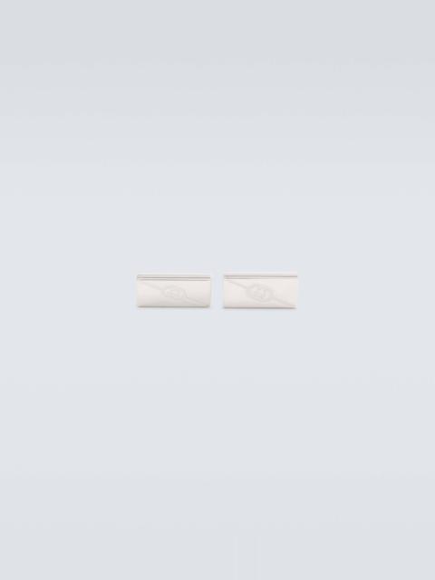 GUCCI GG sterling silver cufflinks