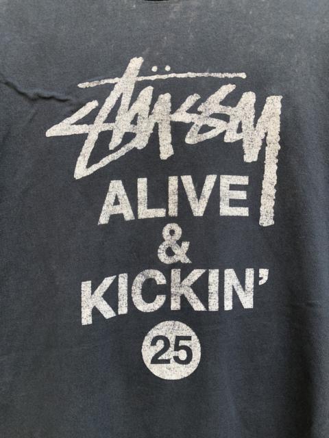 Other Designers Vintage - VINTAGE DISTRESSED STUSSY ALIVE & KICKING SHIRT