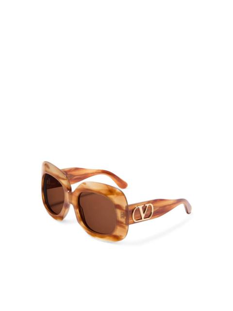 Valentino Valentino Brown Square Ladies Sunglasses VLS-180 D 59