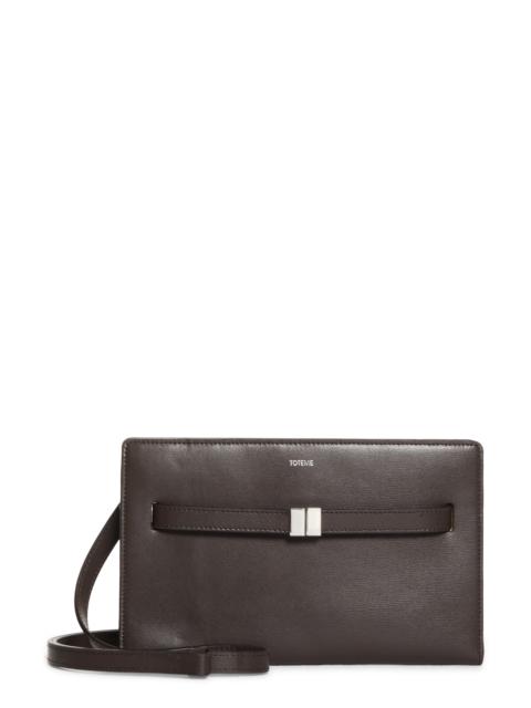 TOTEME TOTEME Belted Leather Crossbody Bag in Bark at Nordstrom