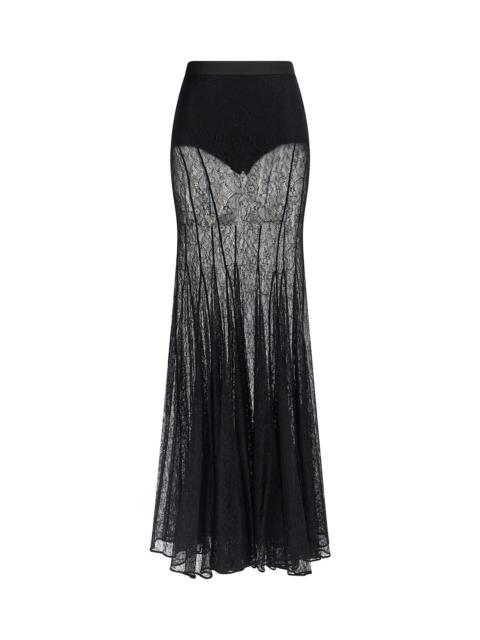 ELISABETTA FRANCHI Lace Long Skirt