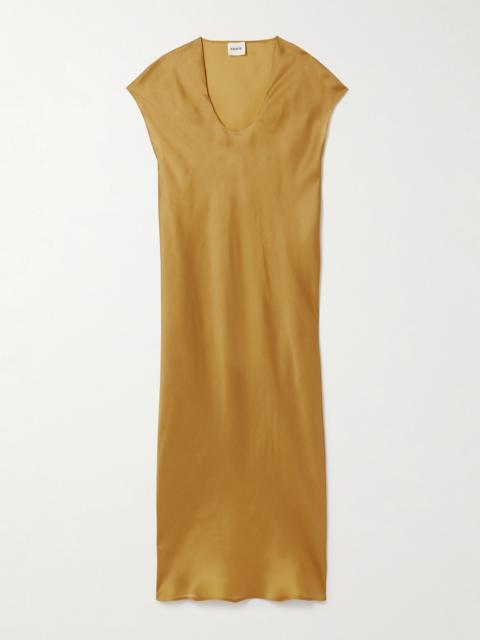 KHAITE Darby Silk-organza Midi Dress