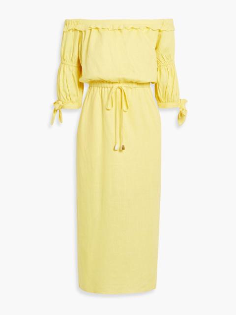 DIANE VON FURSTENBERG Sophia off-the-shoulder gauze midi dress
