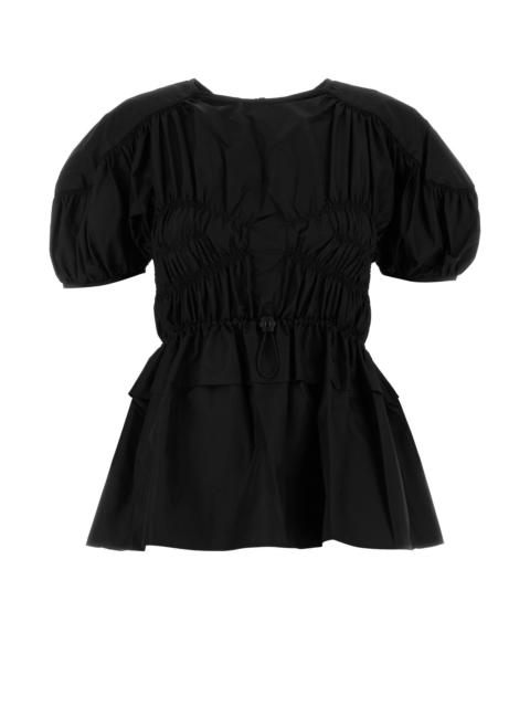 CECILIE BAHNSEN Black tech fabric Brooklyn top