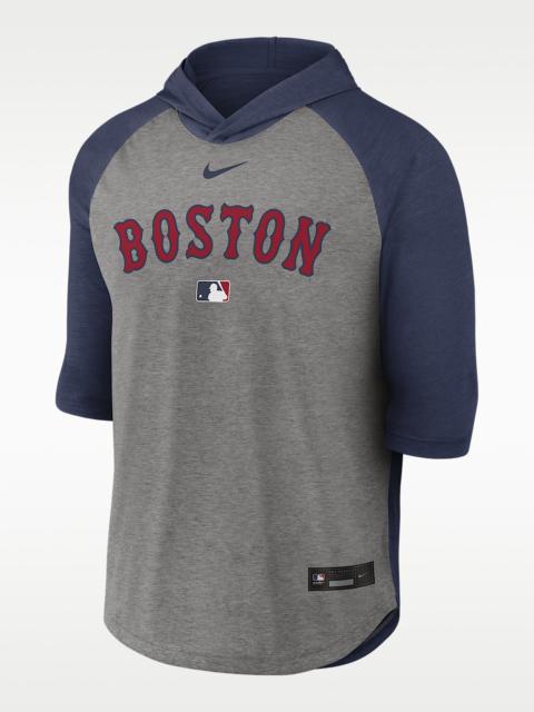 Nike Boston Red Sox Authentic Collection Flux Men's Nike Dri-FIT MLB 3/4-Sleeve Hooded T-Shirt