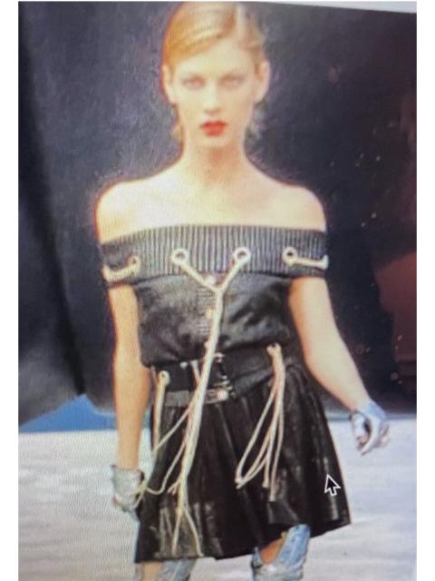 Other Designers Vintage Chanel Black Coated Skirt