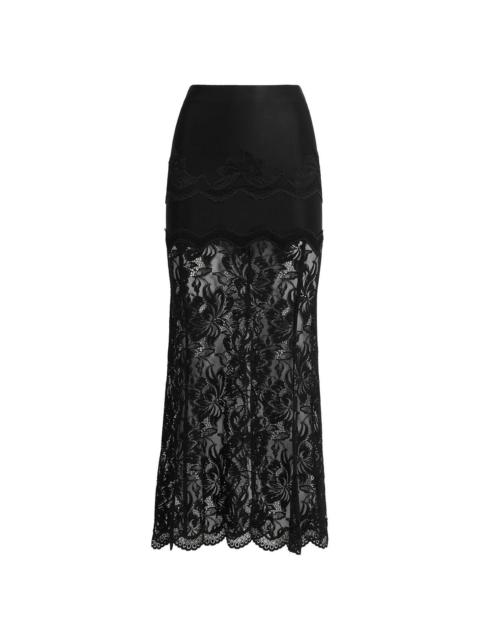 rabanne Rabanne Black Stretch lace midi skirt New & Authentic (Women